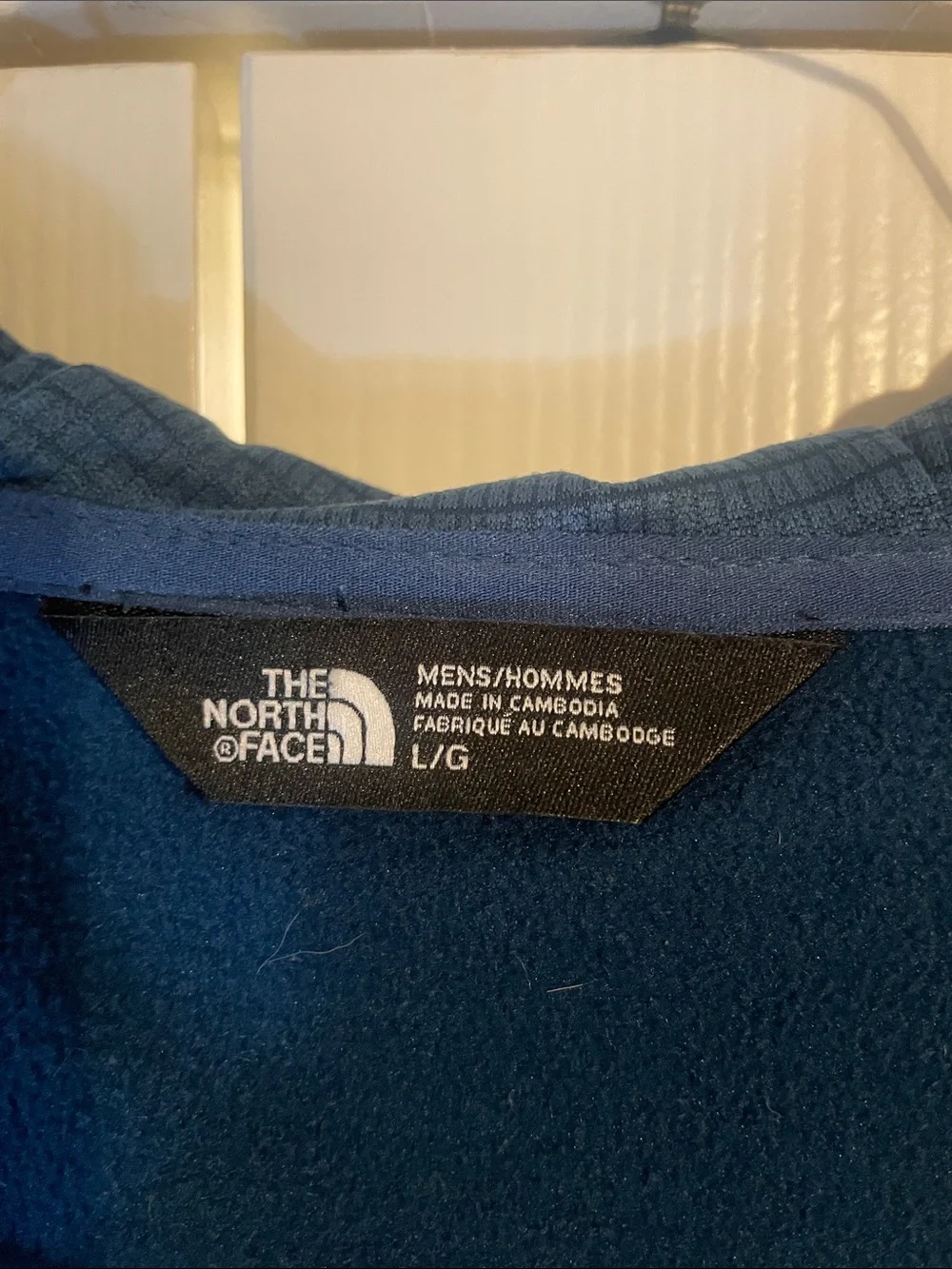 The North Face Men's Blue and Black Hooded Windbreaker Jacket